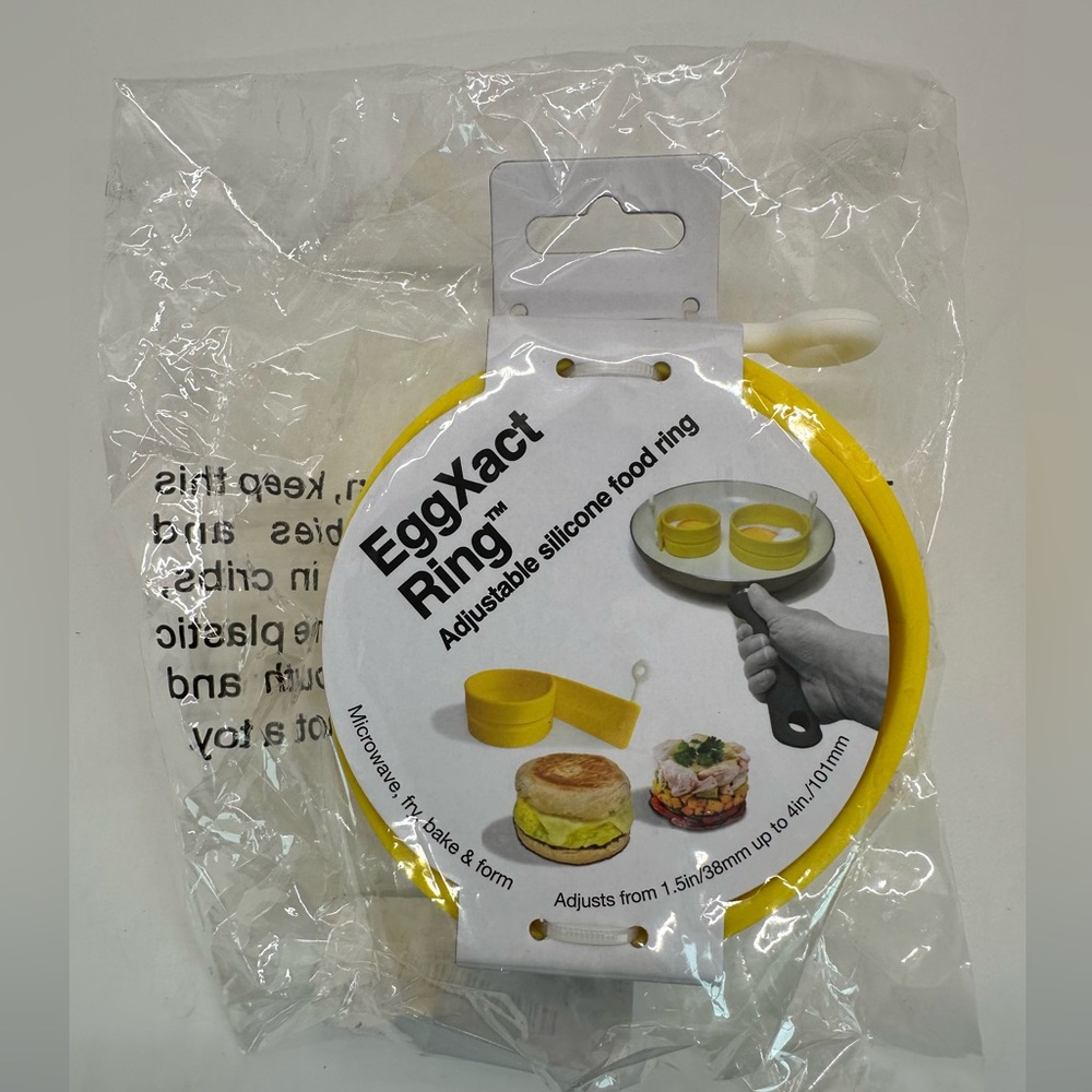Adjustable Silicone Food Ring - Yellow
